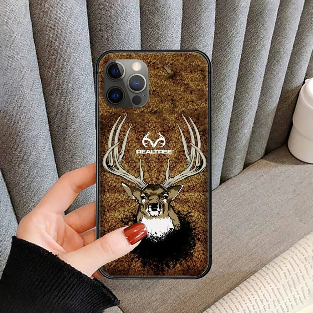 

American Camouflage Brand REALTREE Phone Case cover For iphone 5 5S 6 6S PLUS 7 8 11 12 mini X XR XS PRO SE 2020 MAX black