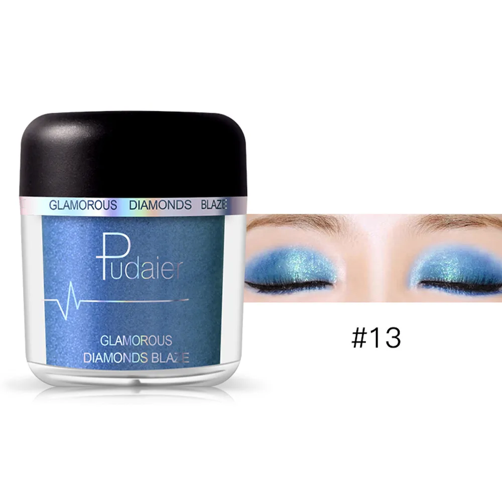 11 10 г блестящие тени для век, пудра, перламутровые Металлические тени для век, водонепроницаемые, долговечные, праздничные, вечерние, свободные, для макияжа - Цвет: 11