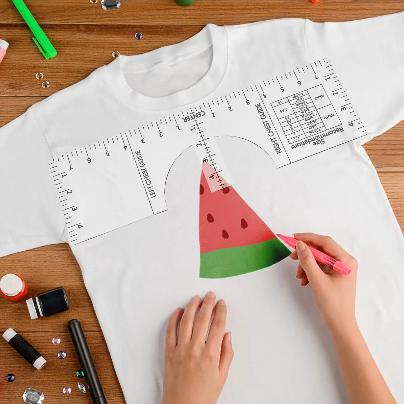 

Sewing Accessories T-shirt Alignment Tool - T Shirt Ruler Guide T-shirt Vinyl Guide - Sublimation Fabric Centering Tool D4