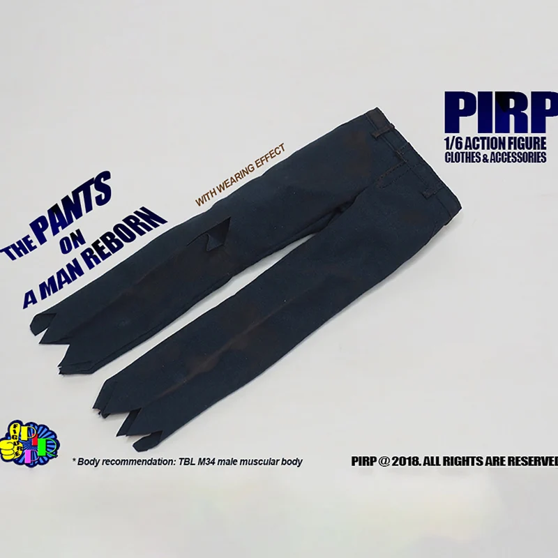 Брюки для реборна PIRP CS02 удлиненные темно-синие в масштабе 1/6 подходят 12-дюймовой