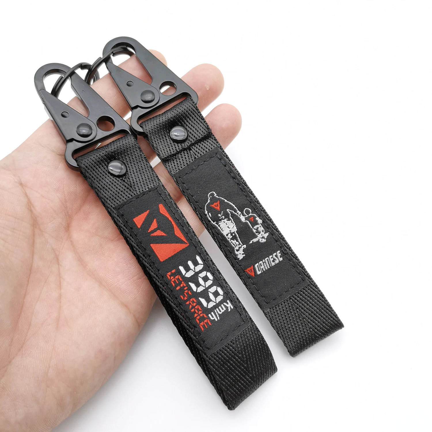 Брелок для ключей с эмблемой мотоцикла нейлоновый ремешок стальной пружинный