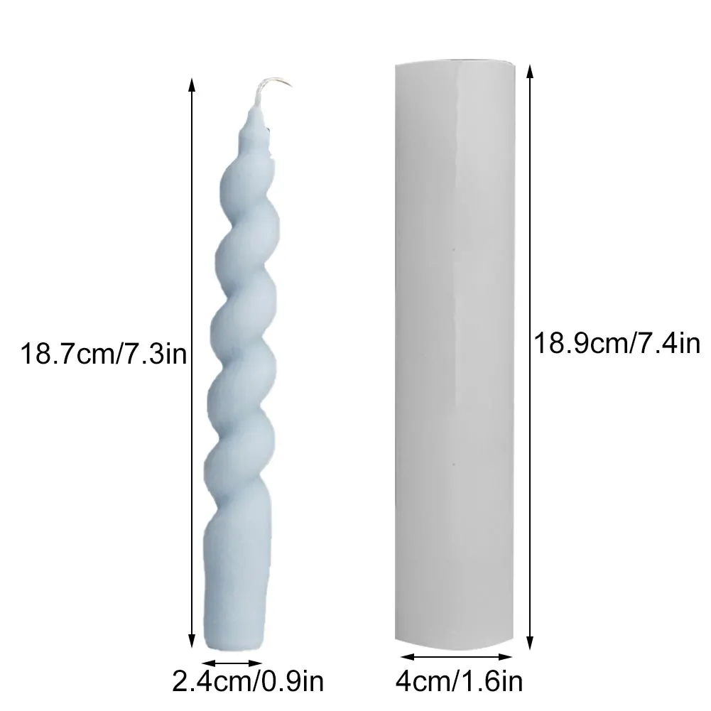 

Candle Mould Wax Soap 3D Silicone Mold Pillar Twisted Shape DIY Craft Candle Making Tool Homemade Candle Making Mold Supplie
