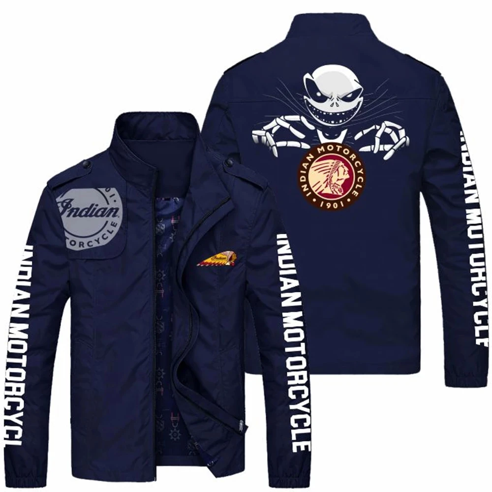 

2021 brand logo new boutique men's jacket spring zipper cardigan motorcycle style club casual slim fashion men's coat L-6L