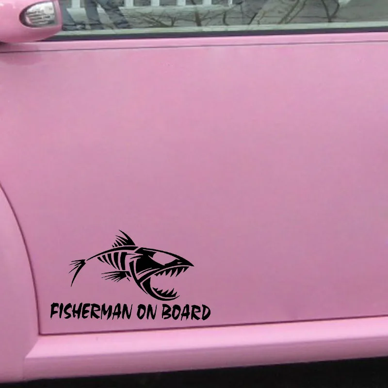 

Car Decals Fishermen on Boats Frying Pan Fishing Decals Car Truck Boat Bumper Window Decals Black/silver 20cm * 11.3cm