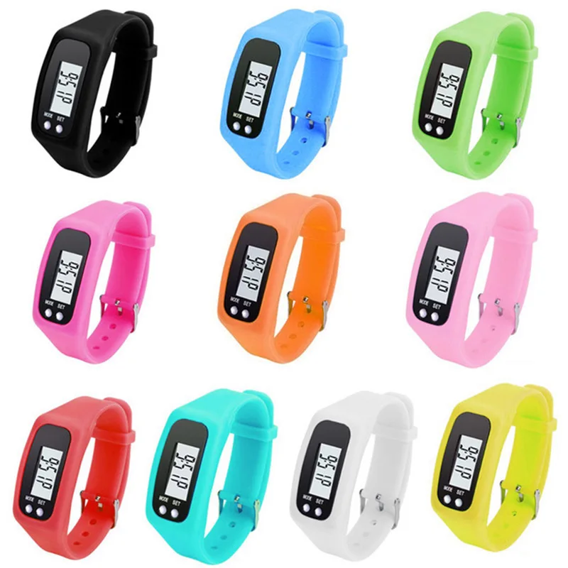

1PC Sport Watch Step Counter Digital LCD Pedometer Distance Travel Calorie Calculation And 12 / 24 Hour Time Display Accessories