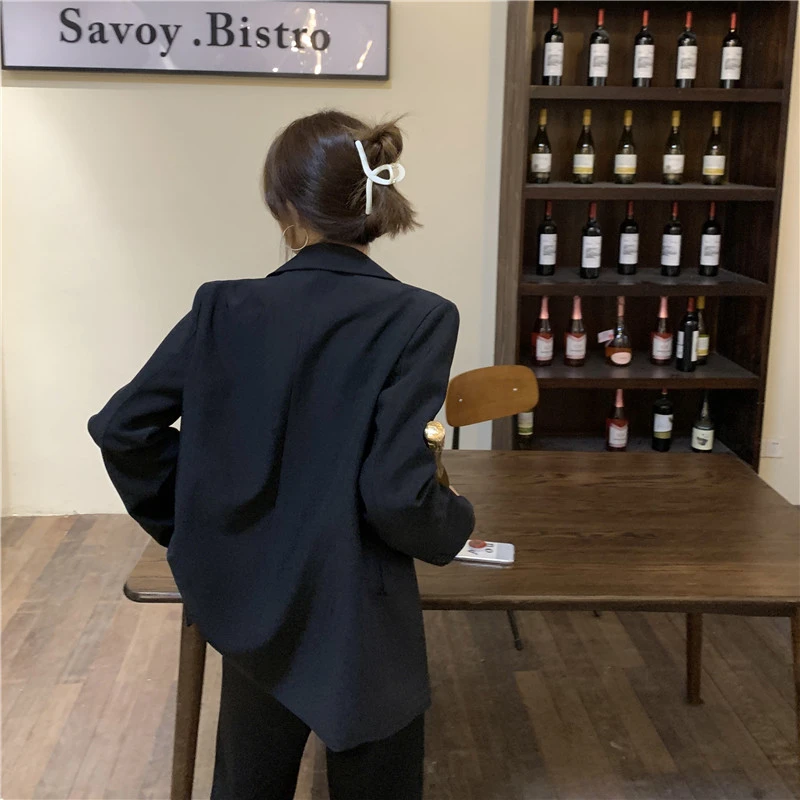 

New 2021 Autumn Winter Women's Blazers Jackets Fashionable Vintage Oversized Elegant Wild Office Lady Tops