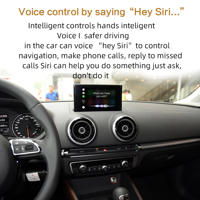 Беспроводной Apple Carplay Android авто для AUDI A3 Q3 оригинальный экран Поддержка MirrorLink