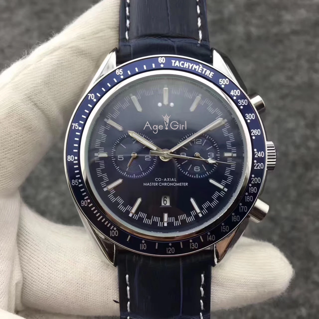 5 Роскошные брендовые Новые Мужские автоматические механические MoonWatch из нержавеющей стали скорость черные синие кожаные керамические часы с окантовкой Темная сторона AAA - Цвет: 5