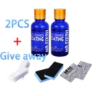 2 шт. 9H автомобильное жидкое керамическое покрытие, супер комплект гидрофобного стеклянного покрытия полисилоксан и наноматериалы, полировка автомобиля