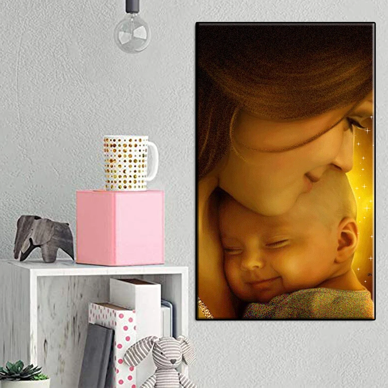 Алмазная 5d Вышивка с полным заполнением картина изображением матери и ребенка