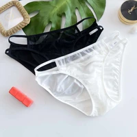 100 pure silk underwear women transparent natural silk underwear black silk panties briefs underpants lingerie free shipping