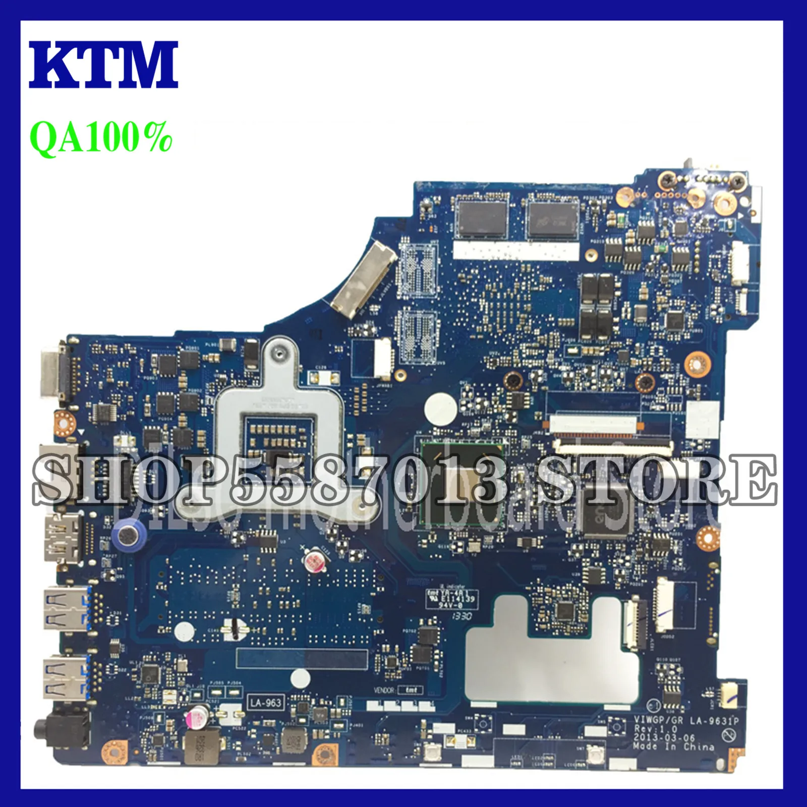 

KEFU LA-9631P For Lenovo G500 Laptop Motherboard VIWGP/GR LA-9631P REV:1.0 With GPU HM70 ( Support For Pentium cpu only )