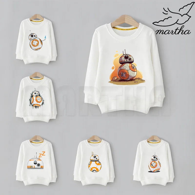 Bb8/Детская толстовка с капюшоном и милым принтом Звездные войны детская одежда