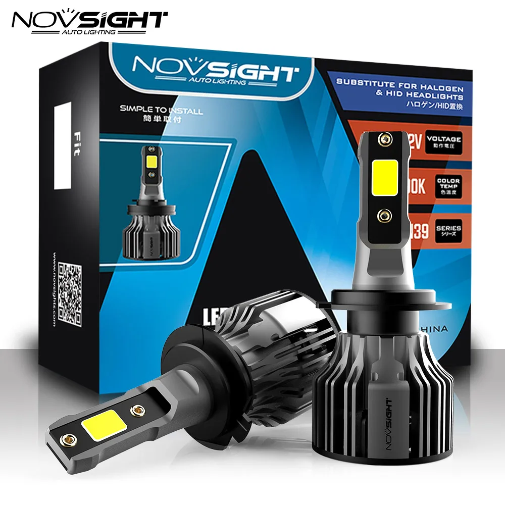 NOVSIGHT супер H7 светодиодный фонарь Мини H4 H8 H9 H11 HB3 HB4 9005 9006 H1 автомобильная лампа 9004