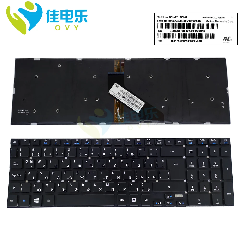 

BG Bulgarian keyboard For Acer Aspire Nitro VN7-791 VN7-791G 72AH VN7-791G-53F1 notebook keyboards new laptop parts NSK-R61BW 0B