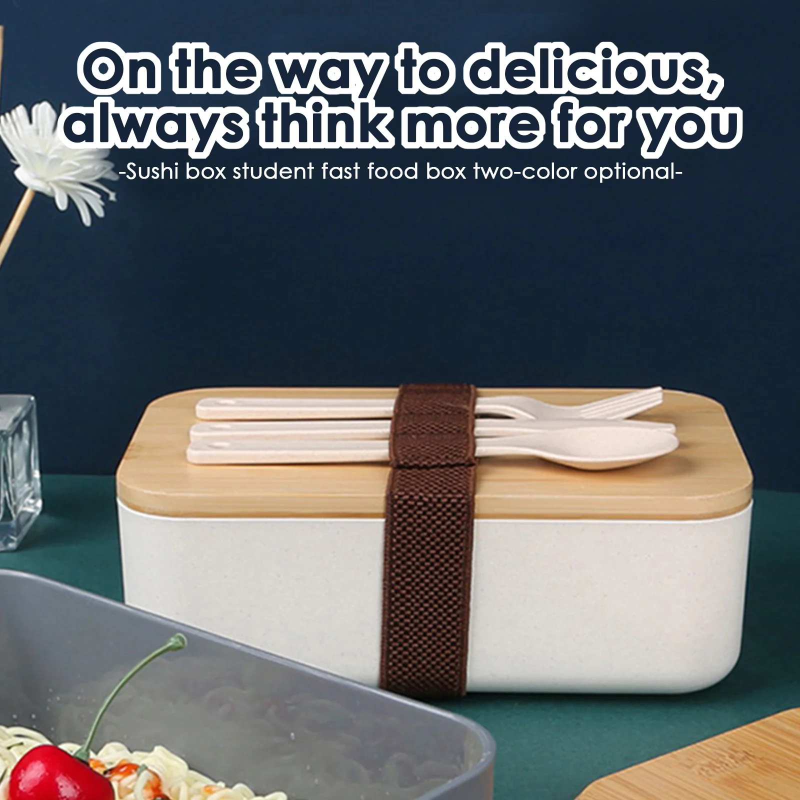 

Bento Lunch Box for Adults/Children Leak-Proof Japanese Bamboo Lunch Box Microwave and Dishwasher Safe BPA-Free