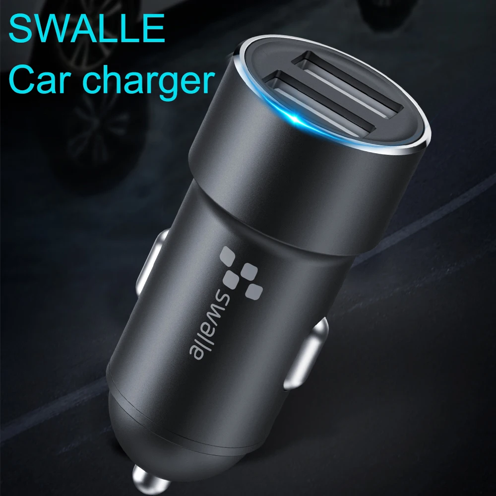 Автомобильное зарядное устройство Swalle с двумя USB портами универсальный