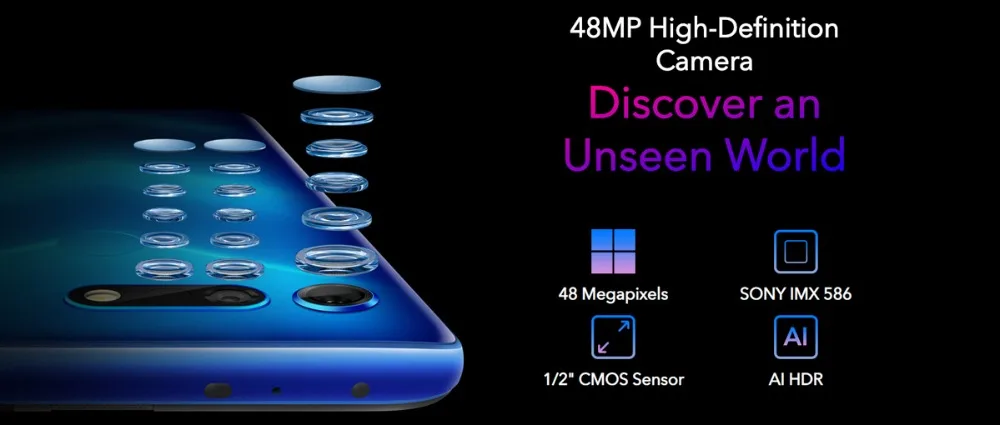 Google Play Honor V20 6 ГБ 128 ГБ NFC 48MP+ 25MP камера Kirin 980 6," Fullview дисплей просмотр 20 супер зарядка мобильный телефон