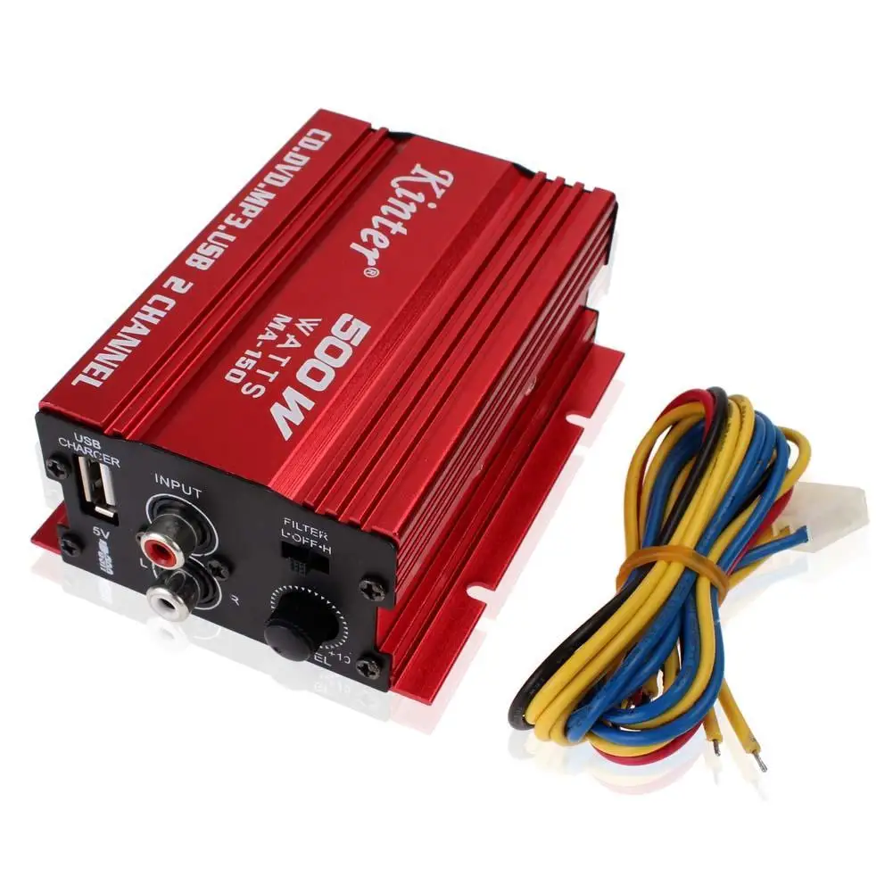 Автомобильный мини усилитель 500 Вт 2 канала цифровой Hi Fi аудио стерео для Ipod