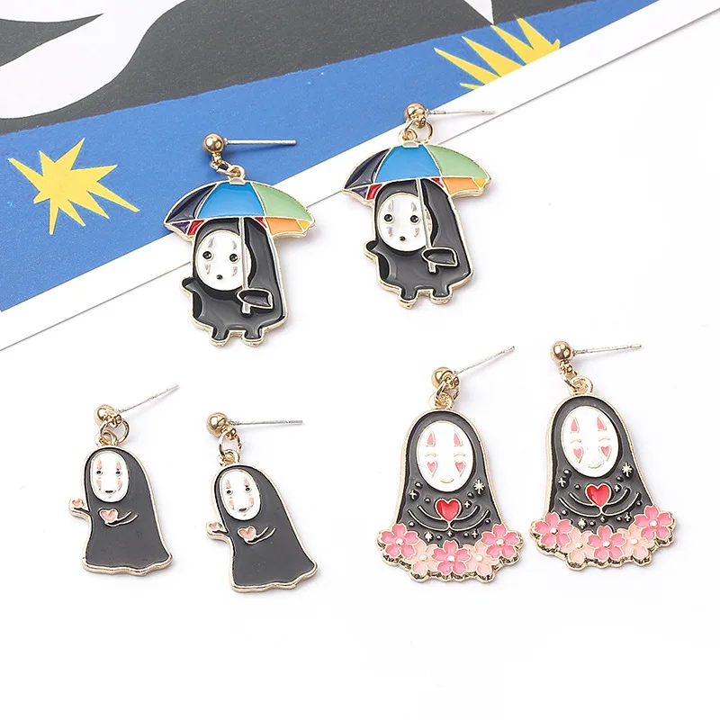 

Women's Cute Earrings Korean Fashion Cartoon Animation Ghost Fashion Earrings Simple Temperament Creative Alloy Accessories