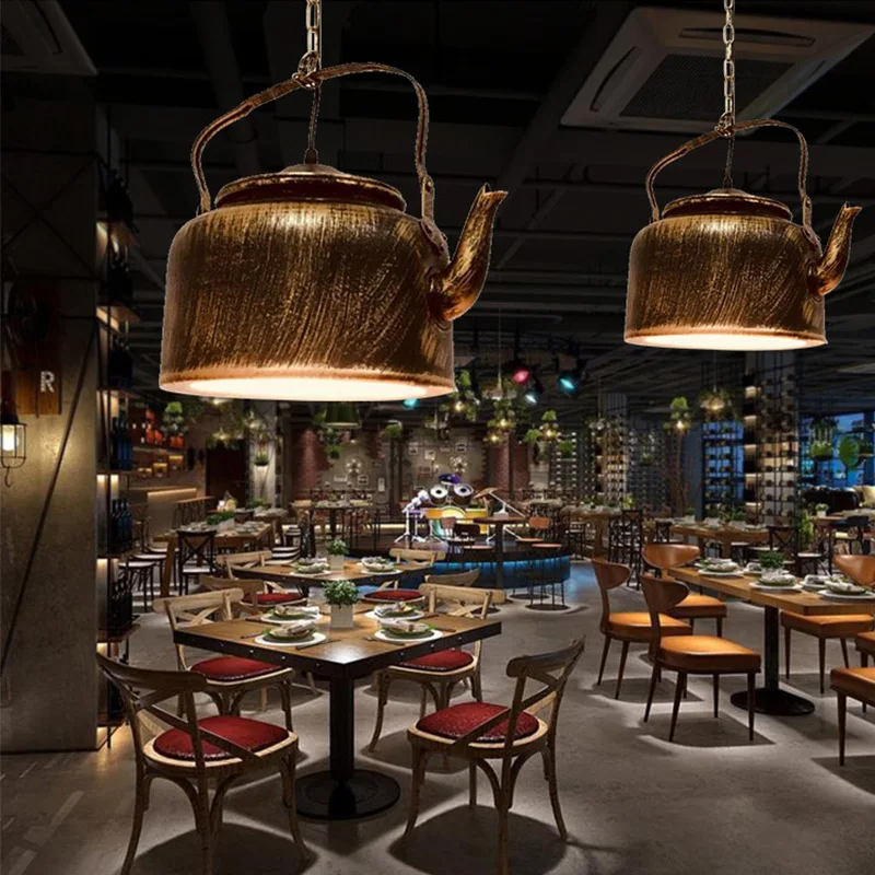 Подвесной светильник в стиле ретро потолочный индастриал для столовой железный