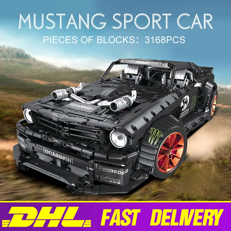 3168 шт Мпц Ford Mustanges Hoonicorns автомобиля строительные блоки техника гоночный