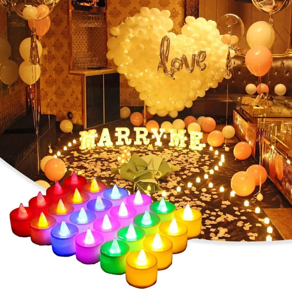 

1Pcs Simulation Flameless LED Electronic Candle Light Candle Ornaments Colorful Decoration Party Birthday Immersive Wedding Z7H9