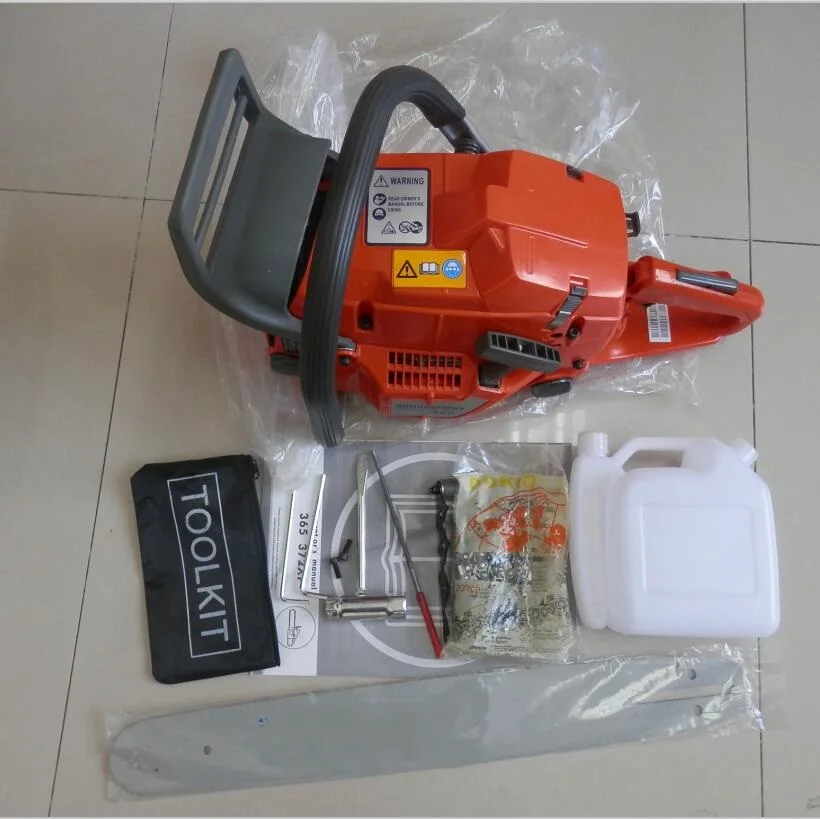 

365 GASOLINE CHAINSAW W/ 18" GUIDE BAR & SAW CHAIN PITCH 3/8 GAUGE 058 68 DL 2T 65CC HORSE POWER STRONG PETROL FINISHED UNIT