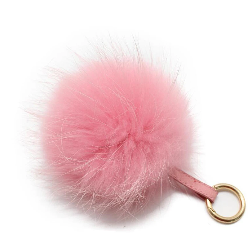 

Real Fox Fur Pompoms with Button 13-15cm Fox Fur Pom Poms Balls and Keychain Natural Fur Pompon For Scarves Hats Accessories