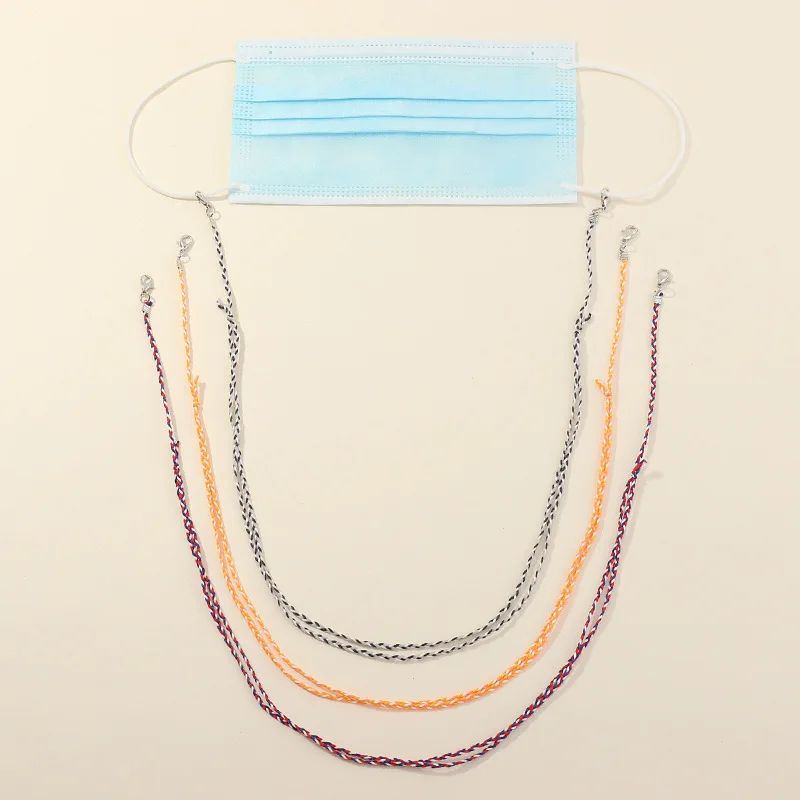 

2020 New Fashion Colorful Beads Mask Chains Holder For Women Anti-lost Dice Sunglass Face Mask Lanyard Halter Long Necklace