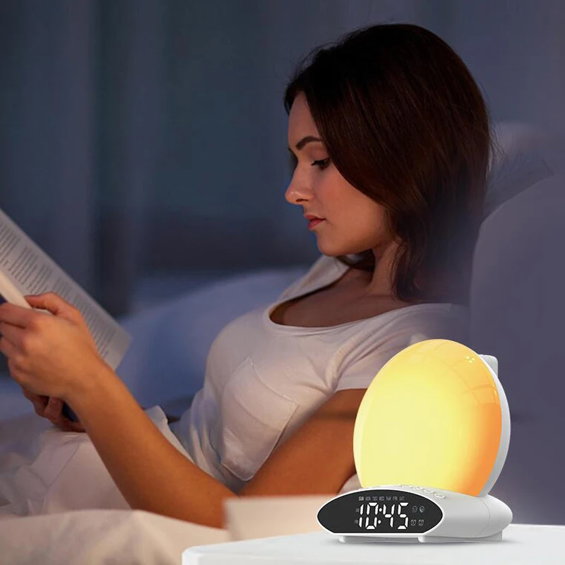 Пробуждение свет проексветильник времени 7 цветов диапазон имитация заката