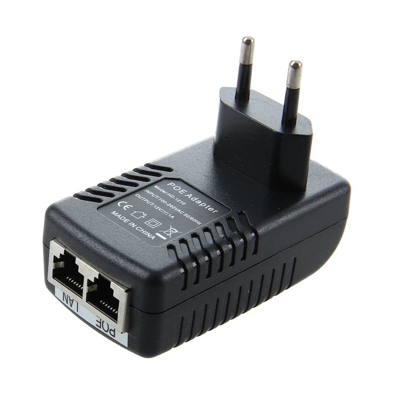 

Коннектор сетевого адаптера Ethernet EU12V1A, инжектор LAN 100 Мбит/с