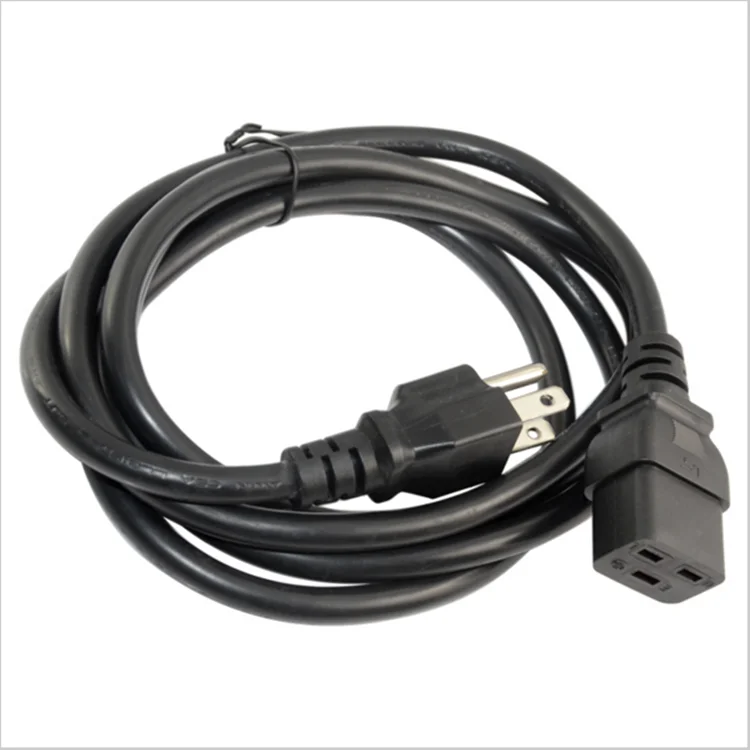 1 м 3*2 08 мм US Nema 5 15P к C19 удлинитель переменного тока Шнур IEC 320 шнур питания 16 А 250