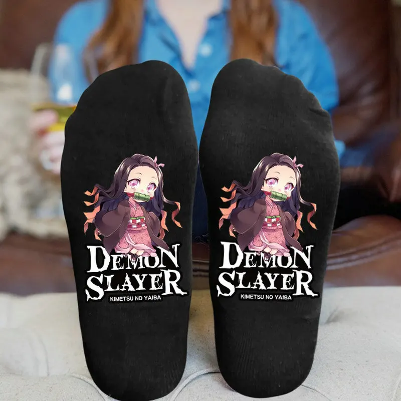 Demon Slayer Kimetsu no Yaiba носки Аниме хлопок для взрослых детей женщин и мужчин