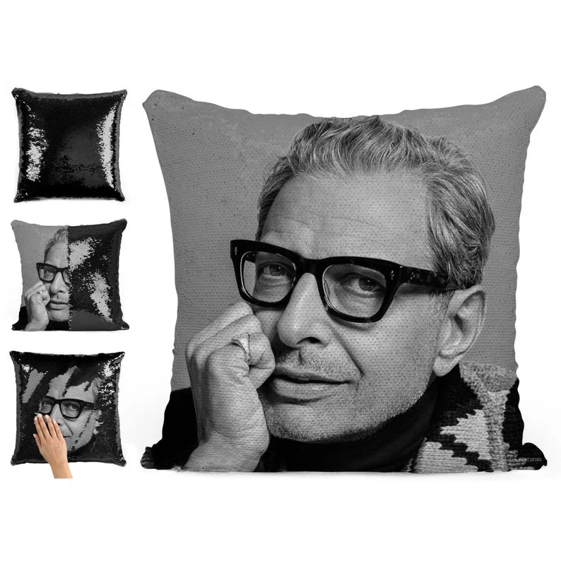 Двусторонняя Подушка с блестками Jeff Goldblum Наволочка декоративная подушка «русалка» наволочка для изменения цвета