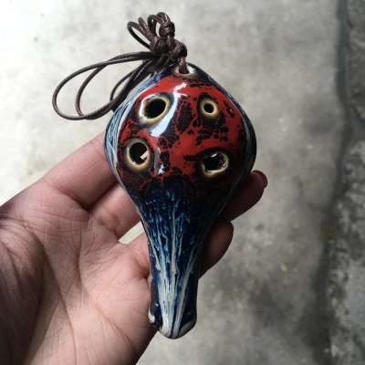 

Exquisite ceramic handicraft pendant pendant exquisite six-hole ocarina medium