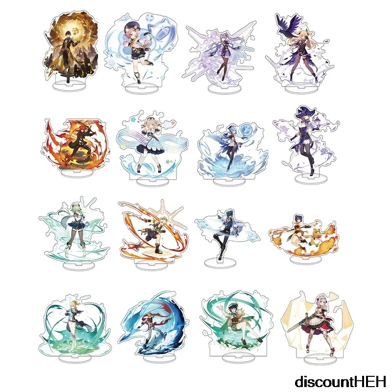 

Genshin Impact Acrylic Figure Stand Model Toy Action Double Side Desk Decoration Gift Size 15cm