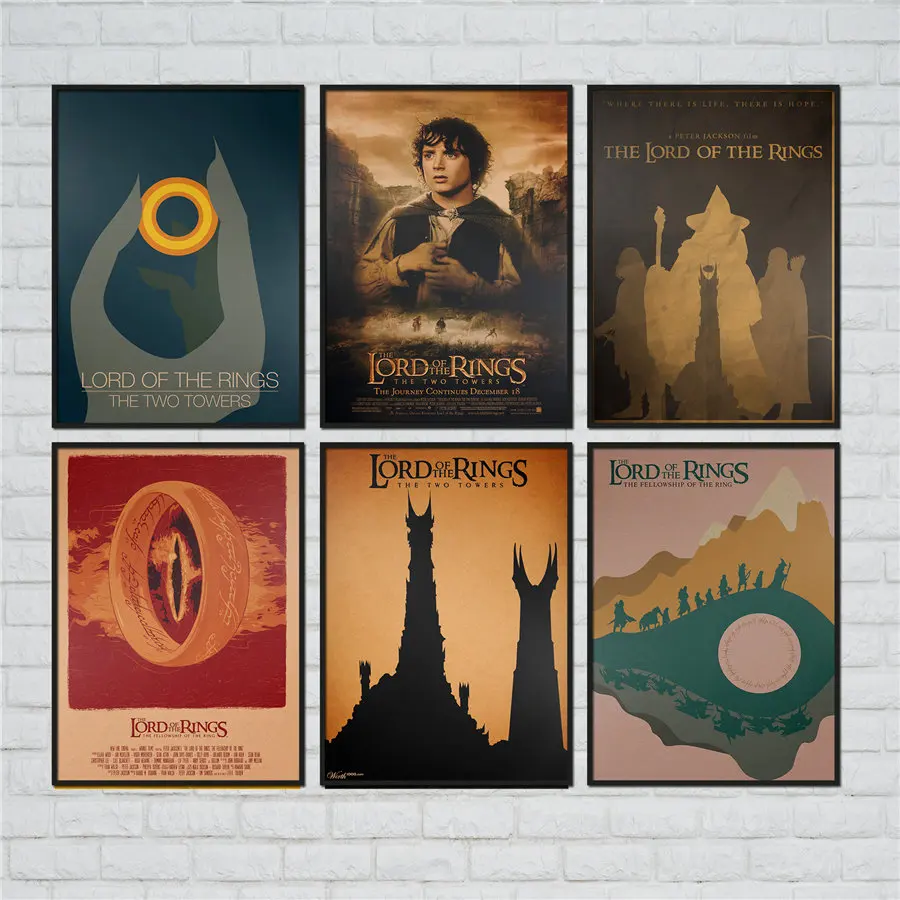 Властелин колец фильм винтажный настенный плакат Стикеры бумага для поделок в