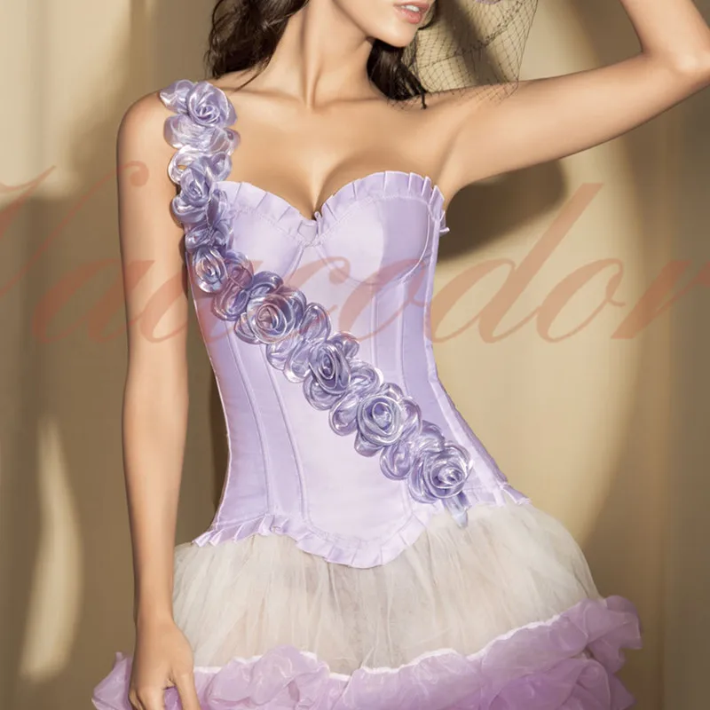 Женский атласный корсет на одно плечо с открытой спиной | Женская одежда