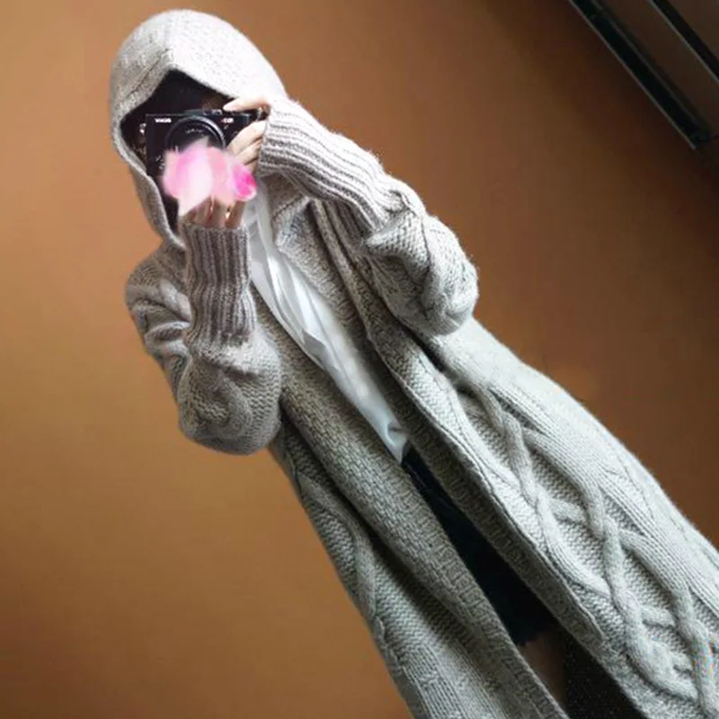 Свитер куртка Женская осень и зима Новый ленивый вязаный кардиган женский с