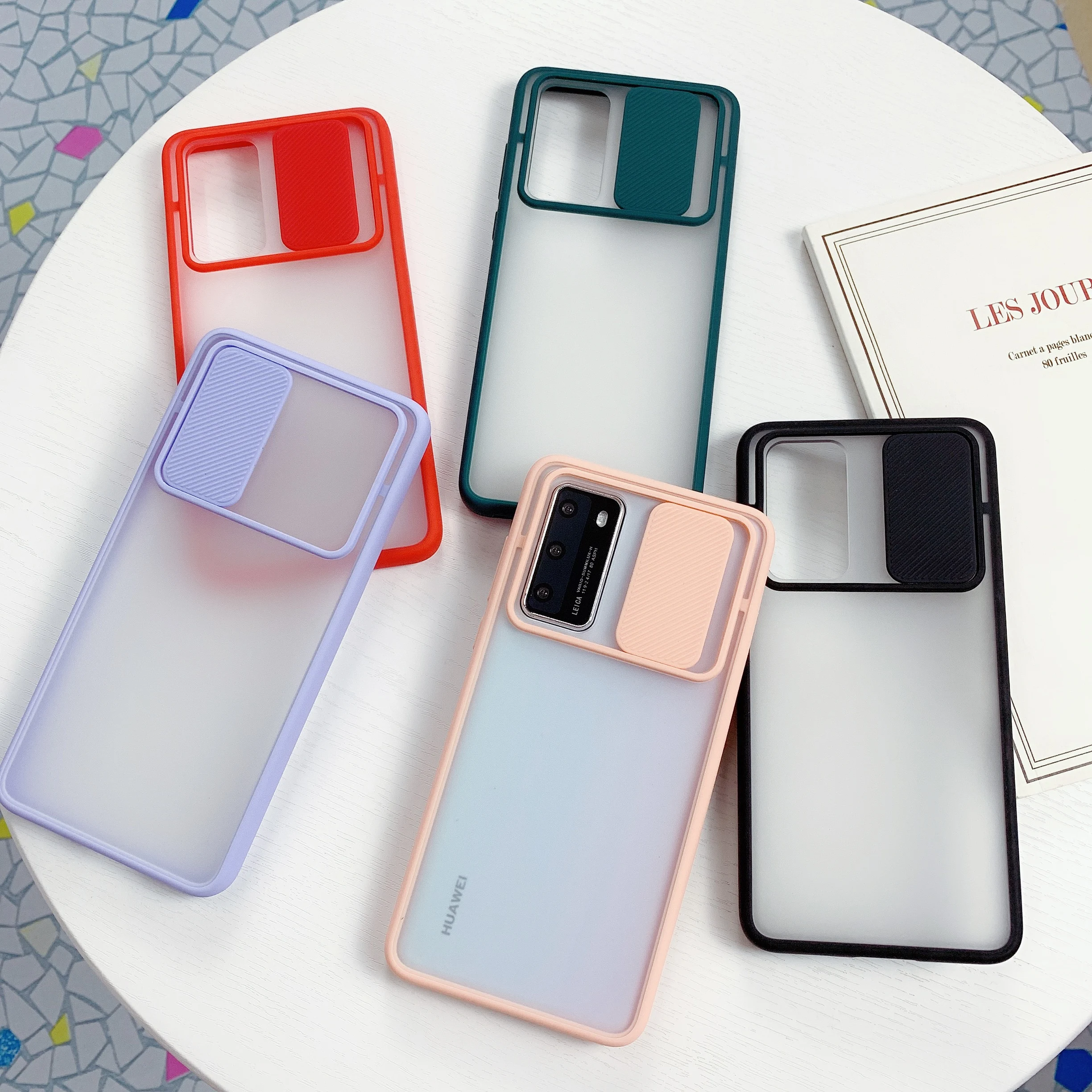 Матовый чехол для телефона с защитой объектива камеры Huawei P40 P30 Pro Mate 30 Lite Nova 7 6 SE 7i