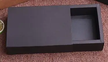 Black 10 шт коробка из крафт-бумаги с матовой прозрачной крышкой ящик стиль картонная коробка для куклы упаковка ювелирных изделий Подарочная коробка - Цвет: Black