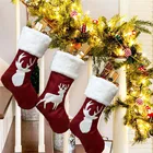 Рождественская ткань, Рождественская елка, лось, снежинка, украшение, рождественский принт, праздничное украшение для дома, подарочная сумка