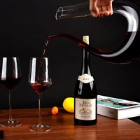 european crystal glass red wine glass transparent goblet household u shaped decanter swan pot wine set