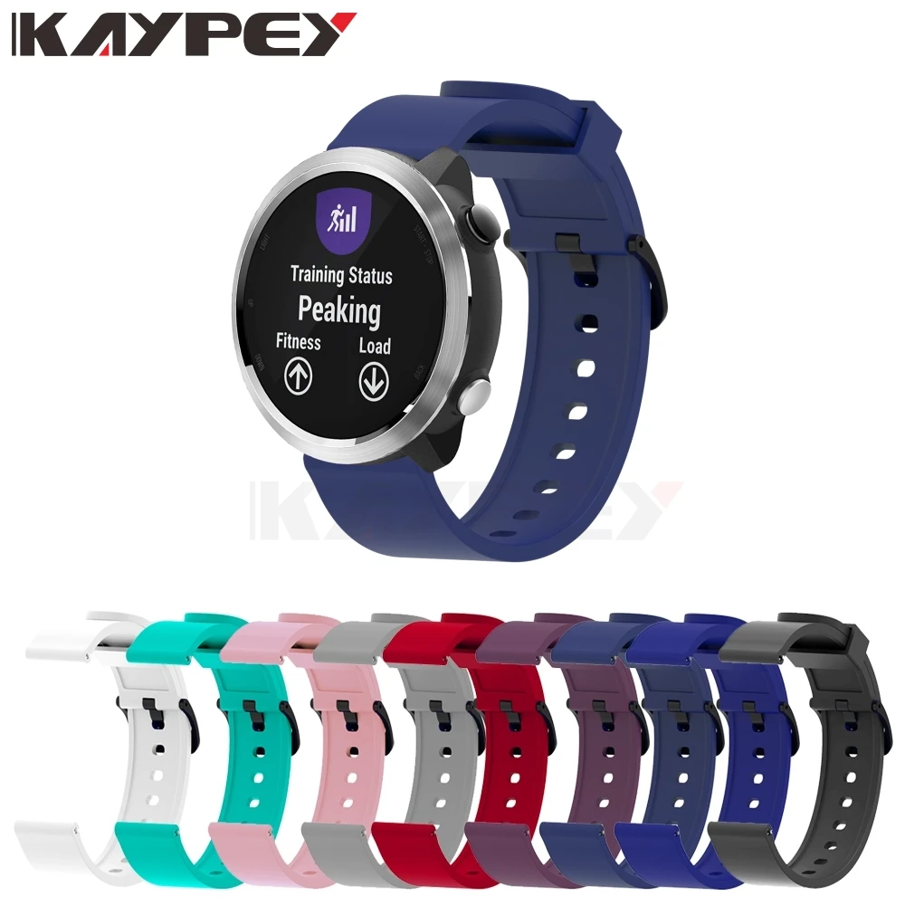 Цветные мягкие силиконовые ремешки для Garmin Vivoactive3 3 Vivomove HR умный Браслет Forerunner 645