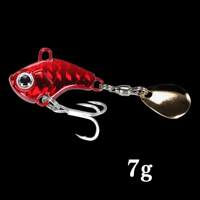 1Pcs Rotating Metal VIB Vibration Bait Spinner Spoon Fishing Lures 7g 10g 20g Jigs Trout Winter Fishing Hard Baits Tackle Pesca