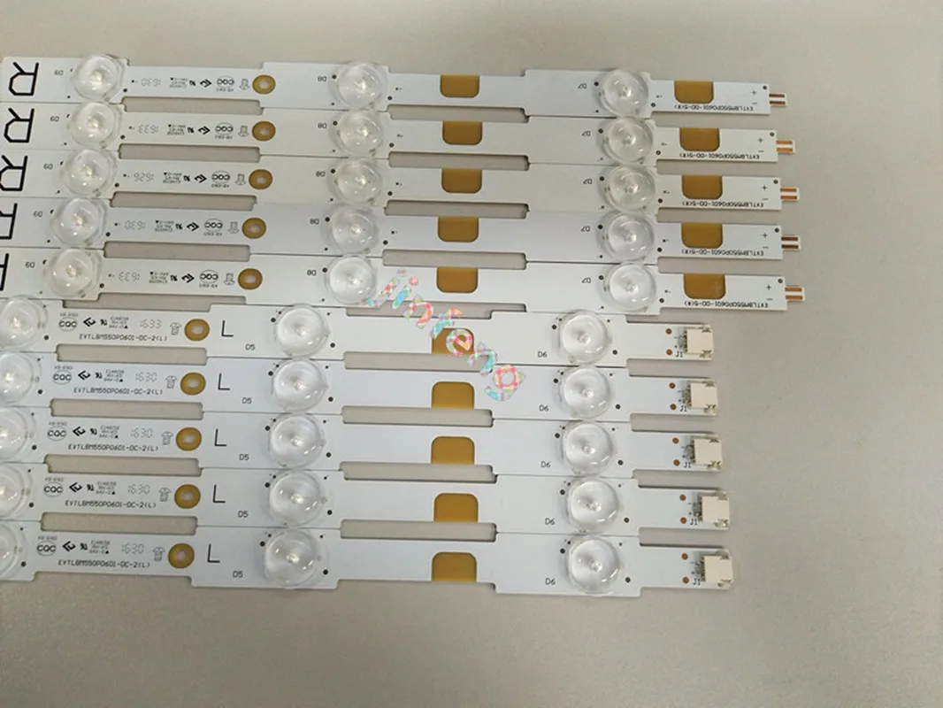 100 new 14pcskit led strips for philips 55 tv 55pus6272 bdl5530ql 00 55put6400 12 tpt550u2 lb55043 evtlbm550p0601 dc 2 l free global shipping