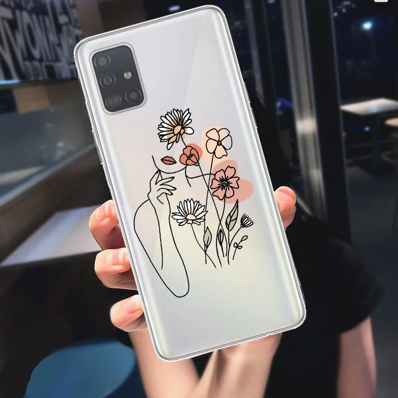 Мультяшный чехол для Samsung S20 S8 S9 S10 Plus A10 A30 A50 A70 2019 A51 A71 с абстрактным геометрическим