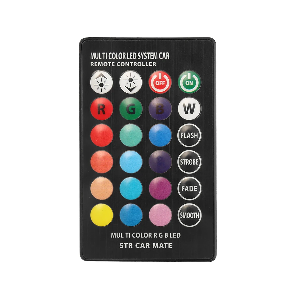 1 remote 12V автомобиль RGB светодиодный T10 W5W светодиодный RGB 5050 SMD сигнальная лампа для чтения клина светильник автомобиля декоративная интерьерная стенная панель с светильник с дистанционным автомобилем - Испускаемый цвет: 1 remote