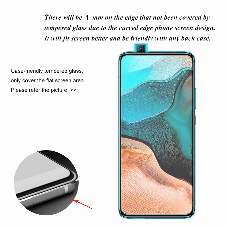 2PCS para Xiaomi Redmi note K30 Pro de Redmi K30 Pro de templado de vidrio de la pegamento pel&iacute;cula 9H HD pantalla Protector para Xiaomi Redmi note K30 Pro-2